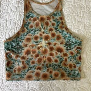Teeki Sunflower Mermaid Pilates Yoga Tank